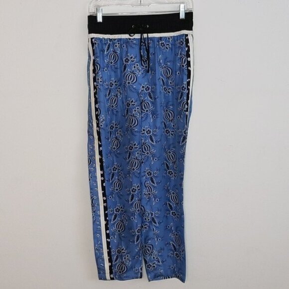 3.1 Phillip Lim Silk Floral High Rise Wide Leg Pants